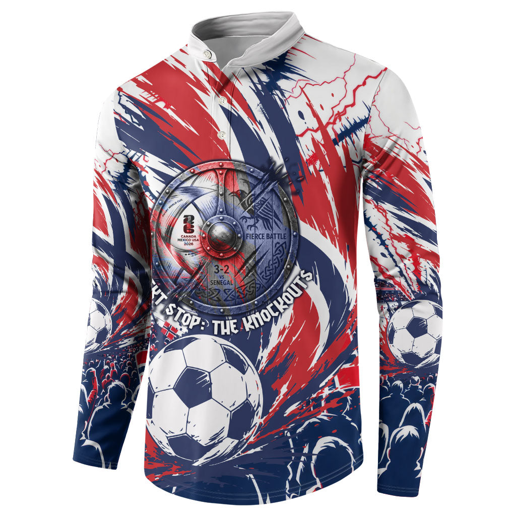 Norway Football From The Fjords To The World Button Sweatshirt Viking Shield Paint Splatter Soccer Team