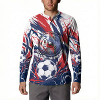 Norway Football From The Fjords To The World Button Sweatshirt Viking Shield Paint Splatter Soccer Team
