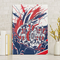 Norway Football From The Fjords To The World Canvas Wall Art Viking Shield Paint Splatter Soccer Team