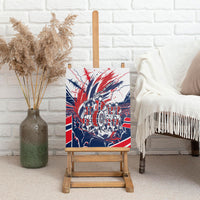 Norway Football From The Fjords To The World Canvas Wall Art Viking Shield Paint Splatter Soccer Team