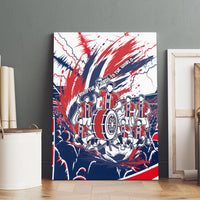 Norway Football From The Fjords To The World Canvas Wall Art Viking Shield Paint Splatter Soccer Team