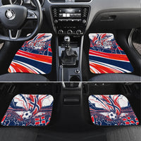 Norway Football From The Fjords To The World Car Mats Viking Shield Paint Splatter Soccer Team