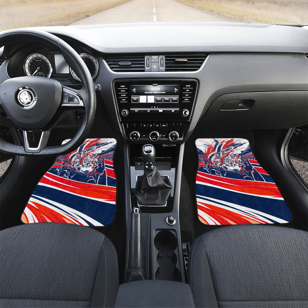 Norway Football From The Fjords To The World Car Mats Viking Shield Paint Splatter Soccer Team