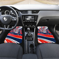 Norway Football From The Fjords To The World Car Mats Viking Shield Paint Splatter Soccer Team