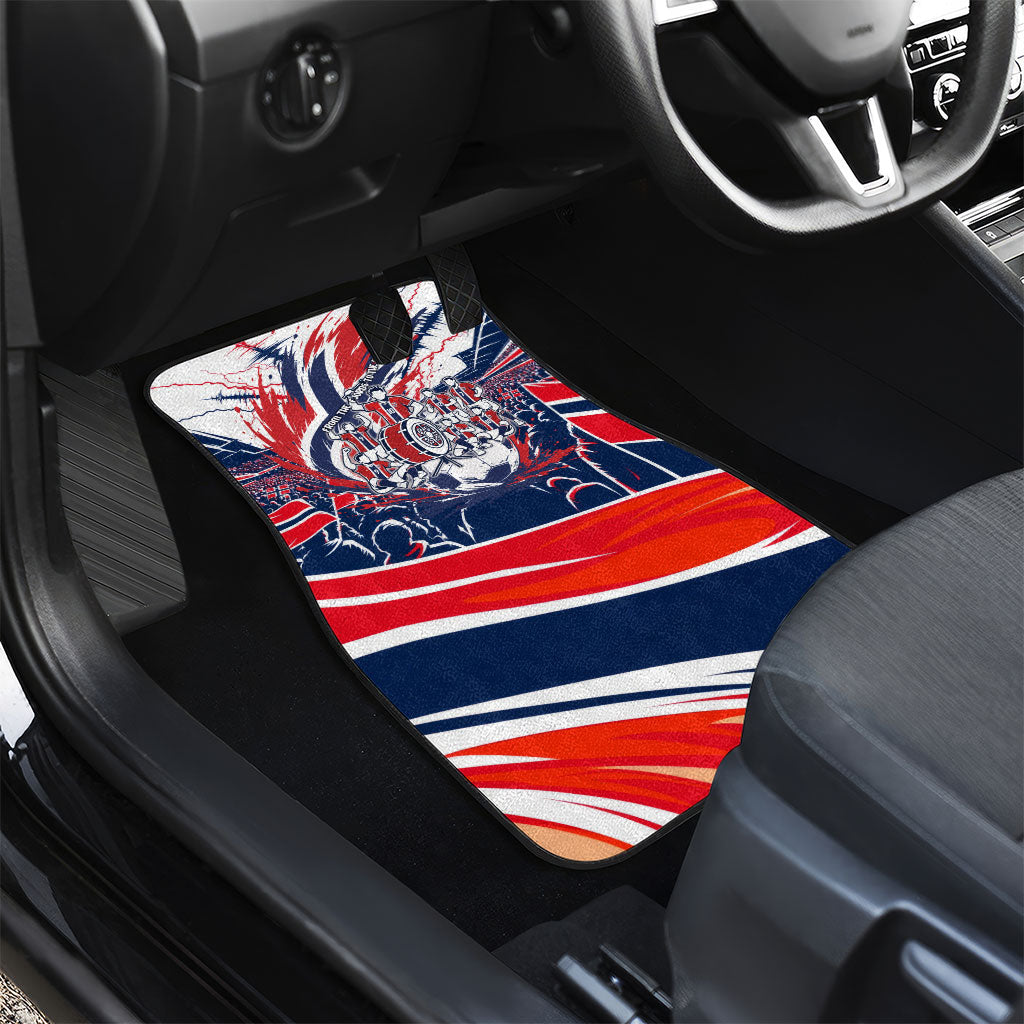 Norway Football From The Fjords To The World Car Mats Viking Shield Paint Splatter Soccer Team
