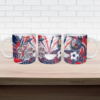 Norway Football From The Fjords To The World Ceramic Mug Viking Shield Paint Splatter Soccer Team