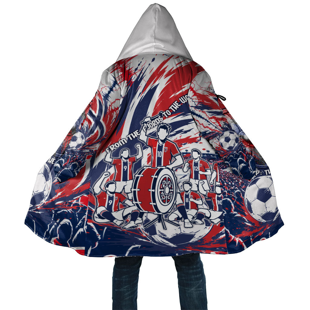Norway Football From The Fjords To The World Cloak Viking Shield Paint Splatter Soccer Team
