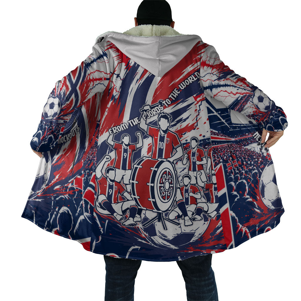 Norway Football From The Fjords To The World Cloak Viking Shield Paint Splatter Soccer Team