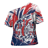 Norway Football From The Fjords To The World Cross Shoulder Shirt Viking Shield Paint Splatter Soccer Team