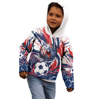 Norway Football From The Fjords To The World Kid Hoodie Viking Shield Paint Splatter Soccer Team