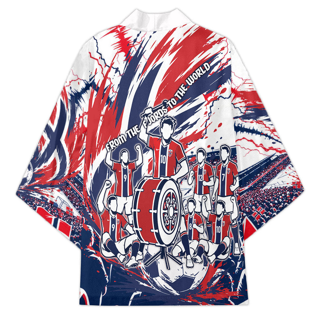 Norway Football From The Fjords To The World Kimono Viking Shield Paint Splatter Soccer Team