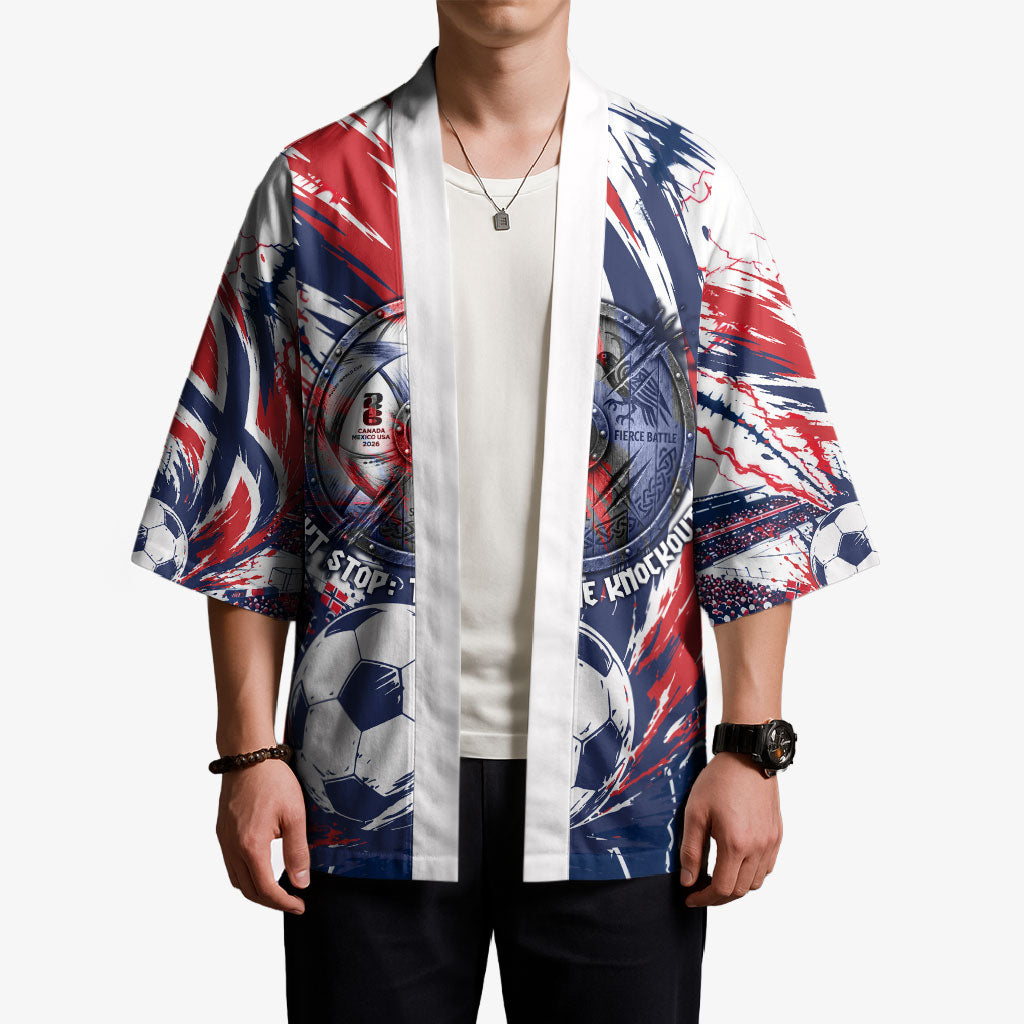 Norway Football From The Fjords To The World Kimono Viking Shield Paint Splatter Soccer Team