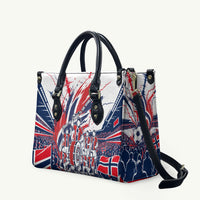 Norway Football From The Fjords To The World Leather Bag Viking Shield Paint Splatter Soccer Team