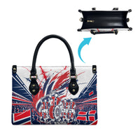 Norway Football From The Fjords To The World Leather Bag Viking Shield Paint Splatter Soccer Team