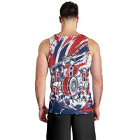 Norway Football From The Fjords To The World Men Tank Top Viking Shield Paint Splatter Soccer Team