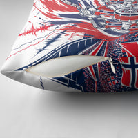 Norway Football From The Fjords To The World Pillow Cover Viking Shield Paint Splatter Soccer Team