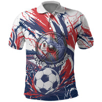 Norway Football From The Fjords To The World Polo Shirt Viking Shield Paint Splatter Soccer Team