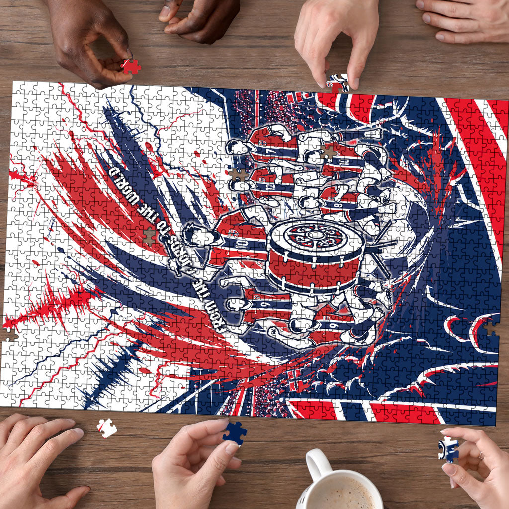 Norway Football From The Fjords To The World Puzzle Viking Shield Paint Splatter Soccer Team