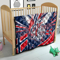 Norway Football From The Fjords To The World Quilt Viking Shield Paint Splatter Soccer Team