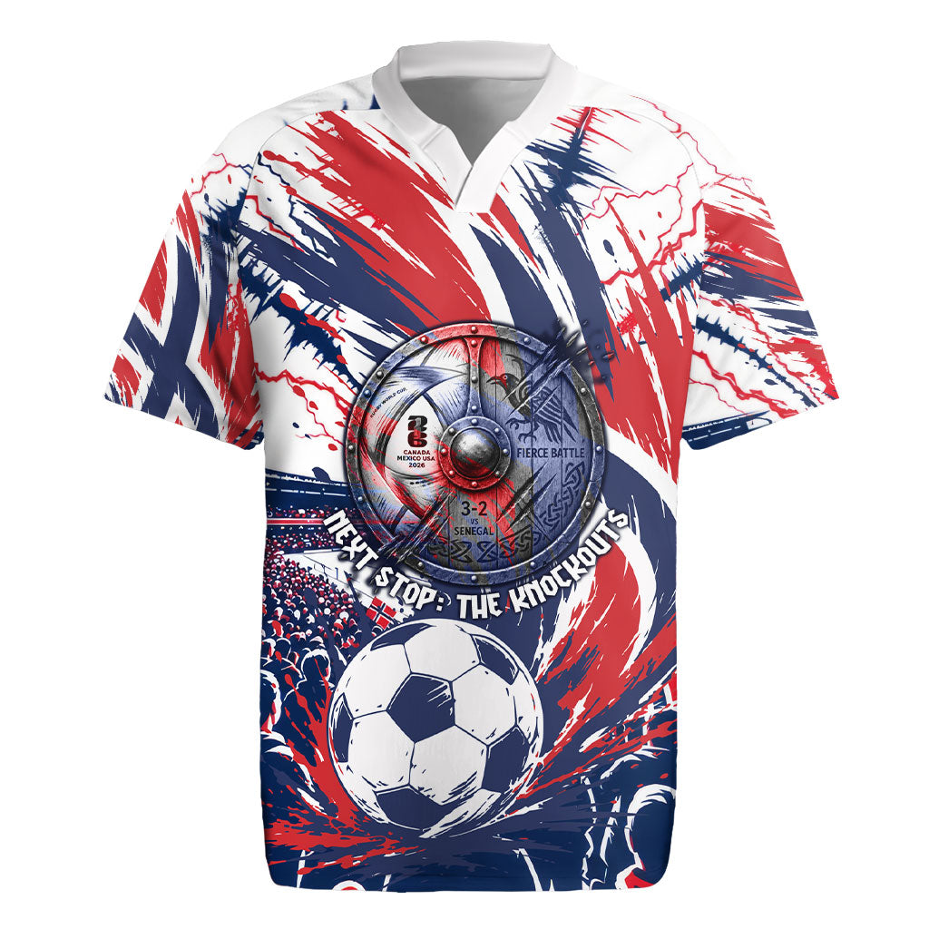 Norway Football From The Fjords To The World Rugby Jersey Viking Shield Paint Splatter Soccer Team