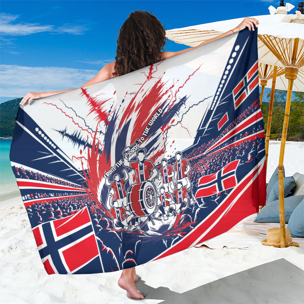 Norway Football From The Fjords To The World Sarong Viking Shield Paint Splatter Soccer Team