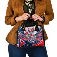 Norway Football From The Fjords To The World Shoulder Handbag Viking Shield Paint Splatter Soccer Team