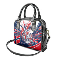 Norway Football From The Fjords To The World Shoulder Handbag Viking Shield Paint Splatter Soccer Team