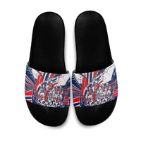 Norway Football From The Fjords To The World Slide Sandals Viking Shield Paint Splatter Soccer Team