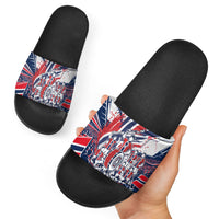 Norway Football From The Fjords To The World Slide Sandals Viking Shield Paint Splatter Soccer Team
