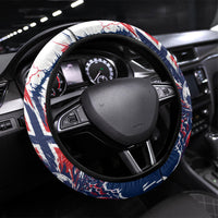 Norway Football From The Fjords To The World Steering Wheel Cover Viking Shield Paint Splatter Soccer Team