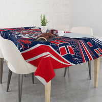 Norway Football From The Fjords To The World Tablecloth Viking Shield Paint Splatter Soccer Team