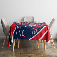 Norway Football From The Fjords To The World Tablecloth Viking Shield Paint Splatter Soccer Team