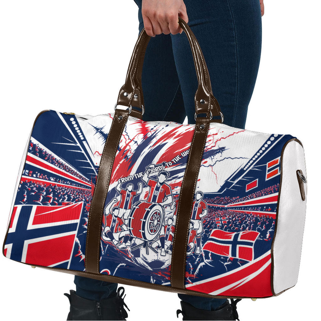 Norway Football From The Fjords To The World Travel Bag Viking Shield Paint Splatter Soccer Team
