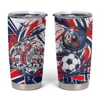 Norway Football From The Fjords To The World Tumbler Cup Viking Shield Paint Splatter Soccer Team