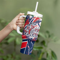 Norway Football From The Fjords To The World Tumbler With Handle Viking Shield Paint Splatter Soccer Team