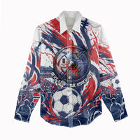 Norway Football From The Fjords To The World Women Casual Shirt Viking Shield Paint Splatter Soccer Team