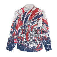 Norway Football From The Fjords To The World Women Casual Shirt Viking Shield Paint Splatter Soccer Team