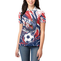 Norway Football From The Fjords To The World Women Polo Shirt Viking Shield Paint Splatter Soccer Team