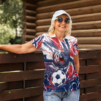 Norway Football From The Fjords To The World Women Polo Shirt Viking Shield Paint Splatter Soccer Team