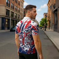 Norway Football From The Fjords To The World Zipper Polo Shirt Viking Shield Paint Splatter Soccer Team
