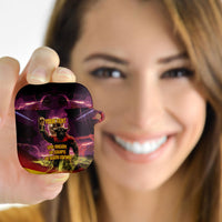 Personalized Spain Football Bull Mascot AirPods Case Spanish Pride Champion Trophy Graphic Art