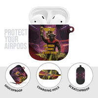 Personalized Spain Football Bull Mascot AirPods Case Spanish Pride Champion Trophy Graphic Art