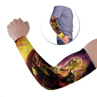 Personalized Spain Football Bull Mascot Arm Sleeves Spanish Pride Champion Trophy Graphic Art