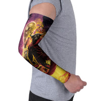 Personalized Spain Football Bull Mascot Arm Sleeves Spanish Pride Champion Trophy Graphic Art