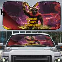 Personalized Spain Football Bull Mascot Auto Sun Shade Spanish Pride Champion Trophy Graphic Art