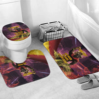 Personalized Spain Football Bull Mascot Bathroom Set Spanish Pride Champion Trophy Graphic Art