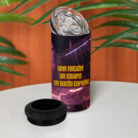 Personalized Spain Football Bull Mascot 4 in 1 Can Cooler Tumbler Spanish Pride Champion Trophy Graphic Art