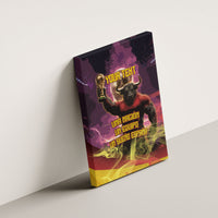 Personalized Spain Football Bull Mascot Canvas Wall Art Spanish Pride Champion Trophy Graphic Art