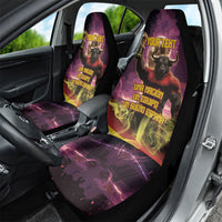 Personalized Spain Football Bull Mascot Car Seat Cover Spanish Pride Champion Trophy Graphic Art