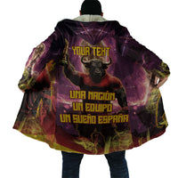 Personalized Spain Football Bull Mascot Cloak Spanish Pride Champion Trophy Graphic Art